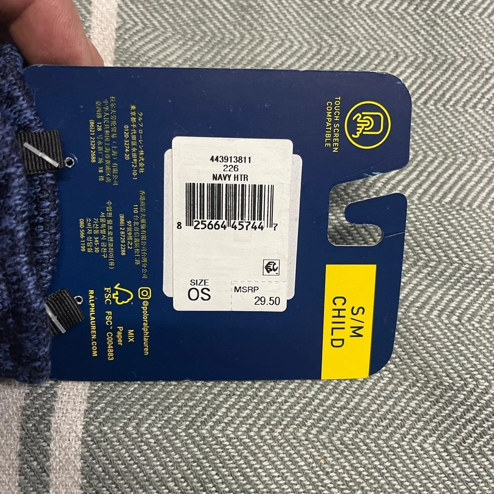 Ralph Lauren navy gloves